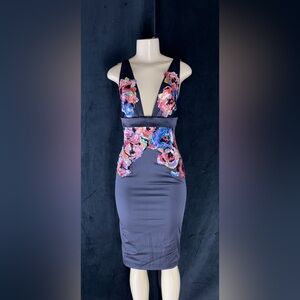 Chic Floral Sequin Midi Dress by Mandalay